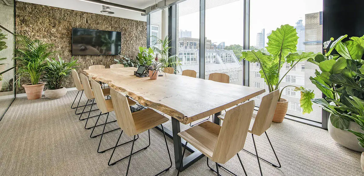 Mẫu phòng họp thi công thiết kế theo phong cách Eco